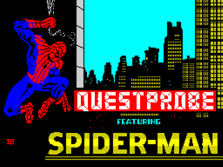 Spiderman title screen for ZX Spectrum